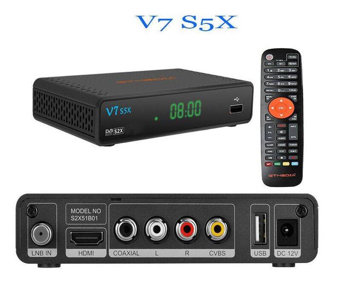 Gtmedia V7 S5X DVB-S/S2/S2X H.265 ตัวถอดรหัสรับสัญญาณดาวเทียม USB WiFi ดิจิทัล ทีวี ตัวรับสัญญาณ จูนเนอร์ เอาท์พุต สแครต กล่องด้านบน