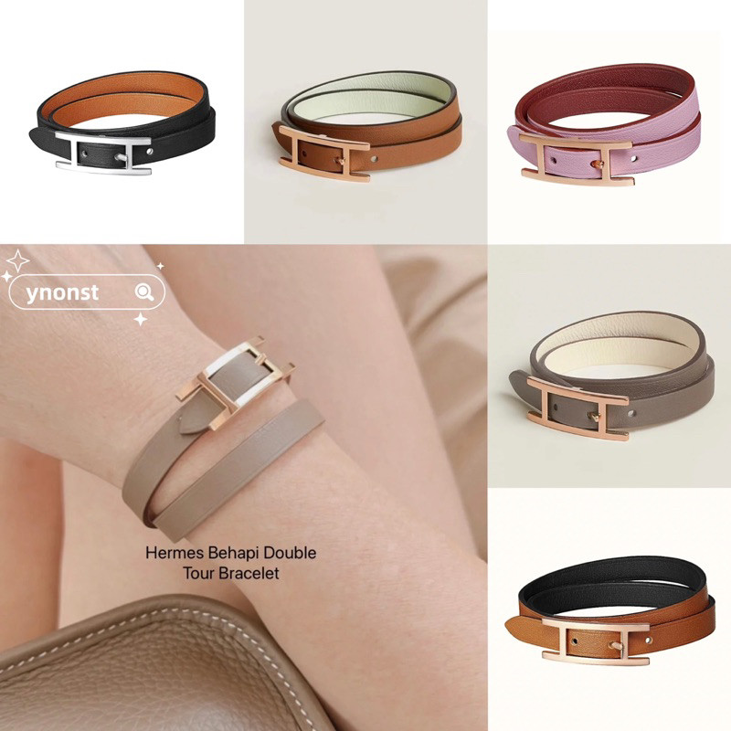 100% Genuine HERMES Behapi Double Tour Bracelet