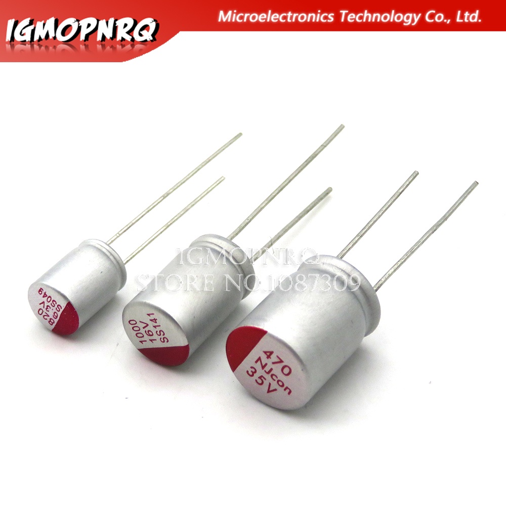 ตัวเก็บประจุไฟฟ้า 6.3V 10V 16V 25V 35V 50V 100UF DIP 150UF 220UF 270UF 330UF 470UF 560UF 680UF 820UF