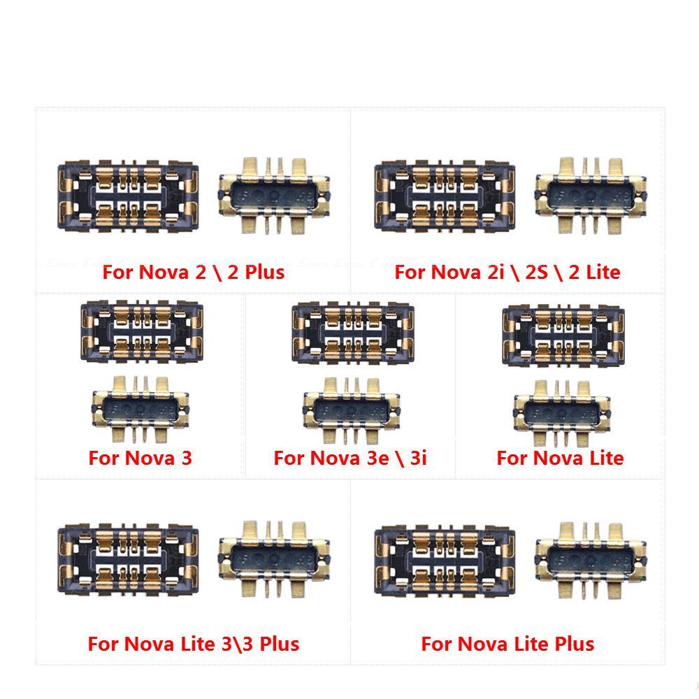 2 ชิ้น/ล็อต FPC Connector แบตเตอรี่ผู้ถือคลิปสําหรับ HuaWei Nova Lite 2 3 Plus 2i 2S 3i 3e บนหลัก Fl