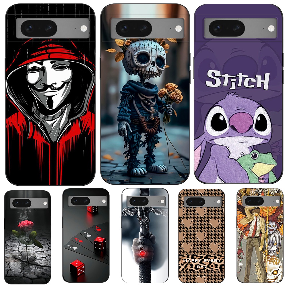 สําหรับ Google Pixel 7 สําหรับ Google Pixel 7 Pro Soft Case เคส tpu สีดํา Originality Aesthetic