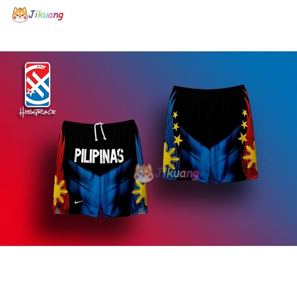 PILIPINAS HG CONCEPT SHORT Full Sublimation 3D กางเกงฤดูร้อนกางเกงขาสั้นบาสเก็ตบอลระบายอากาศ
