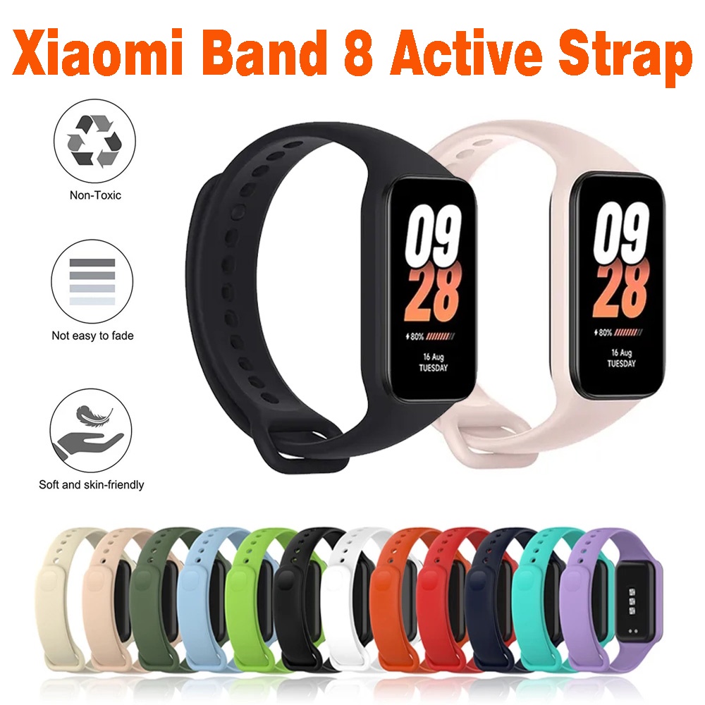 สายนาฬิกาข้อมือซิลิโคน แบบเปลี่ยน สําหรับ Xiaomi Mi Band 8 Active Smart Band8 Xiaomi Mi Band 8 Activ