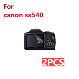 2 ชิ้น ฟิล์มกระจกนิรภัยกันรอยหน้าจอกล้อง สําหรับ For Canon Powershot SX540 HS