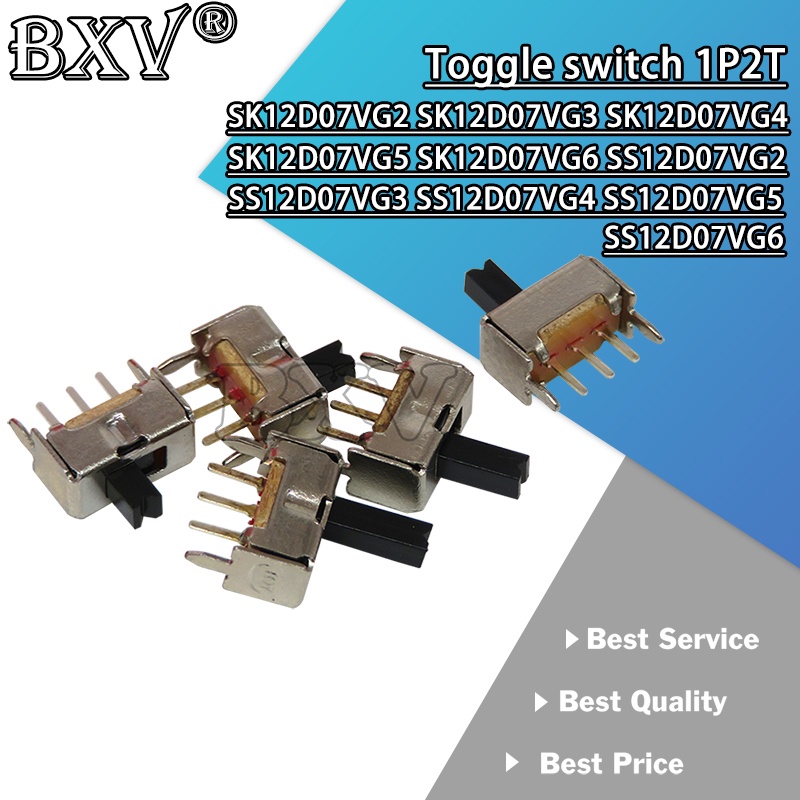 20PCS ใหม่ SK12D07VG2 SK12D07VG3 SK12D07VG4 SK12D07VG5 SK12D07VG6 Toggle Switch 1P2T SS12D07VG3 SS12