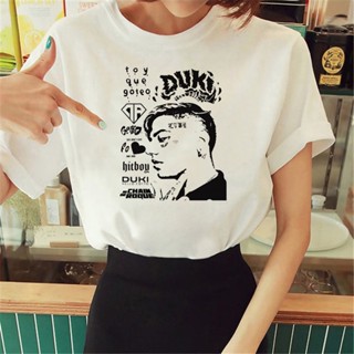 เสื้อยืด พิมพ์ลายมังงะ Duki สําหรับผู้หญิง