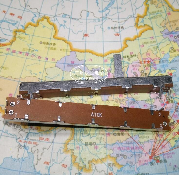 2PCS SC6021N Mono A10K A103 75 มม.ตรงสไลด์ Push ดึง Potentiometer Dimming คอนโซล 7.5 ซม.ผสมเลื่อน Fa