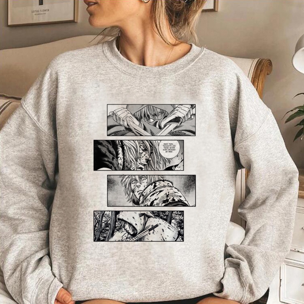 Thorfinn Vinland Saga Vinrando Saga hoodies ผู้หญิงอะนิเมะ 2023 ขนแกะ hodies ชุดวอร์มหญิง harajuku เ