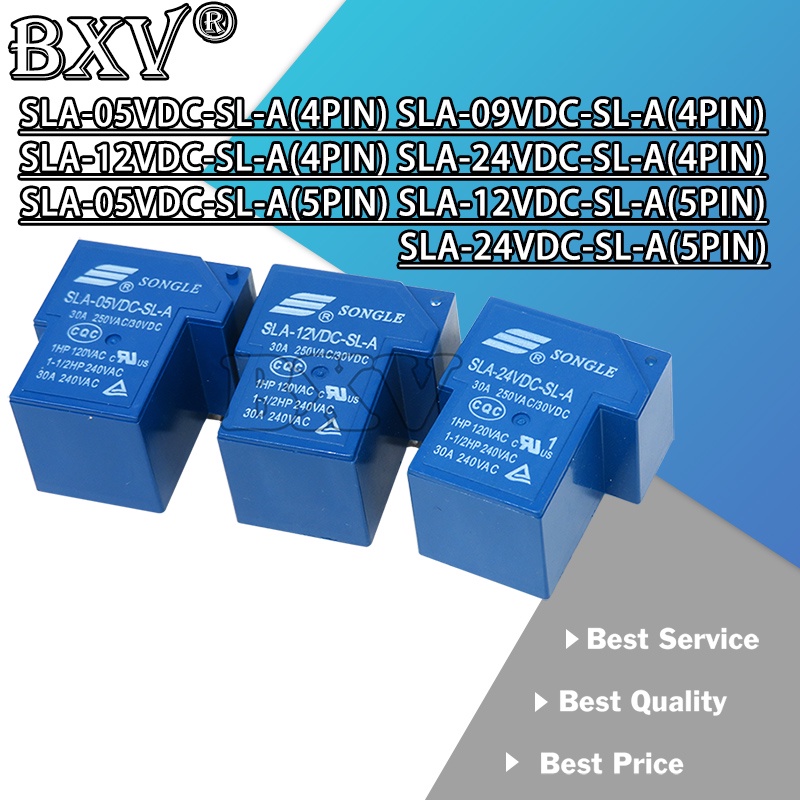 1PCS รีเลย์ SLA-05 09 24 12VDC-SL-A 4PIN 5PIN 5V 9V 24V 12V คุณภาพสูง SLA-05VDC-SL-A SLA-09VDC-SL-A 