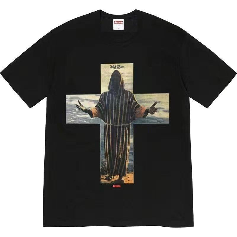 เสื้อยืด ผ้าฝ้ายแท้ พิมพ์ลาย Supreme Cross Believer ระดับไฮเอนด์ สไตล์สตรีท