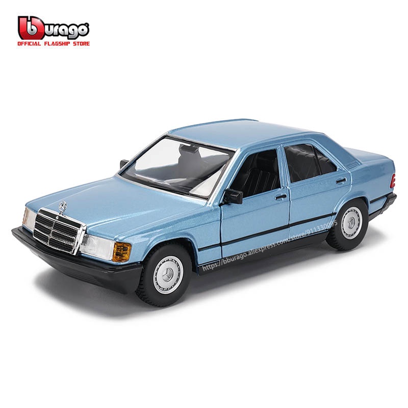 Bburago โมเดลรถยนต์จําลอง 1:24 1987 Mercedes Benz 190E ของเล่น ของสะสม สําหรับเด็ก