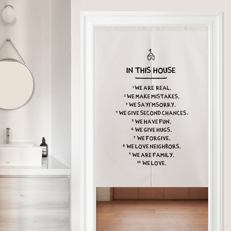 แนะนำ ผ้าม่าน ผ้าม่านประตู ลายภาษาอังกฤษ สไตล์โมเดิร์น มินิมอล สําหรับแขวนตกแต่งหอพัก ห้องน้ํา ราคาพิเศษ มีเก็บเงินปลายทาง