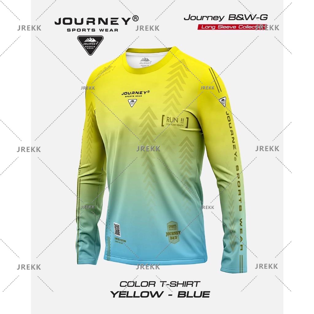 Journey เสื้อกีฬาผู้ชาย ผู้หญิง (เสื้อแขนยาว LG-BW) ใส่วิ่ง ออกกำลังกาย ผ้าไมโครสปอร์ต เบาสบายระบายอ