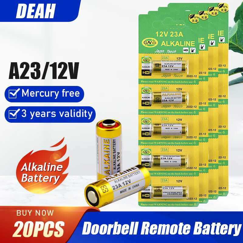 20 ชิ้น / ล็อต A23 23A 12V แบตเตอรี่อัลคาไลน์ 21/23 E23a Mn21 Ms21 El12 V23ga L1028 Rv08 Gp23a K23a 