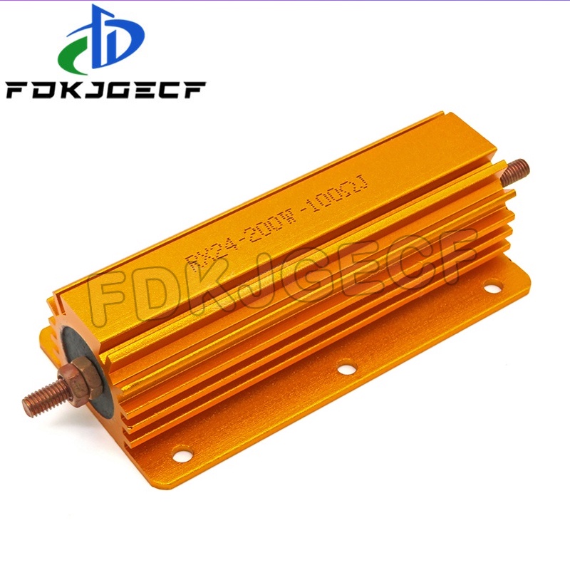 ตัวต้านทานอลูมิเนียมโลหะ 200W 0.1~1K 0.15 0.2 0.5 1 1.5 2 6 8 10 15 20 100 150 200 300 400 1K โอห์ม