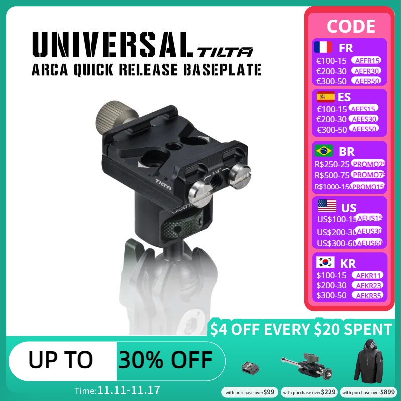 Tilta Universal ARCA Quick Release Baseplate - สีดํา TA-UABP-B