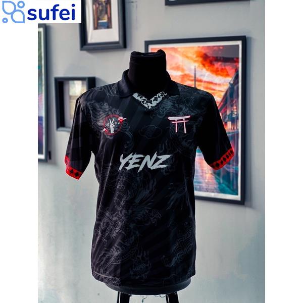 เสื้อยืด YENZ KAITO⛩️JERSEY COLLAR ANIME JUJUTSU KAISEN การออกแบบล่าสุด 2024 JERSEY ไมโครไฟเบอร์ปรับ