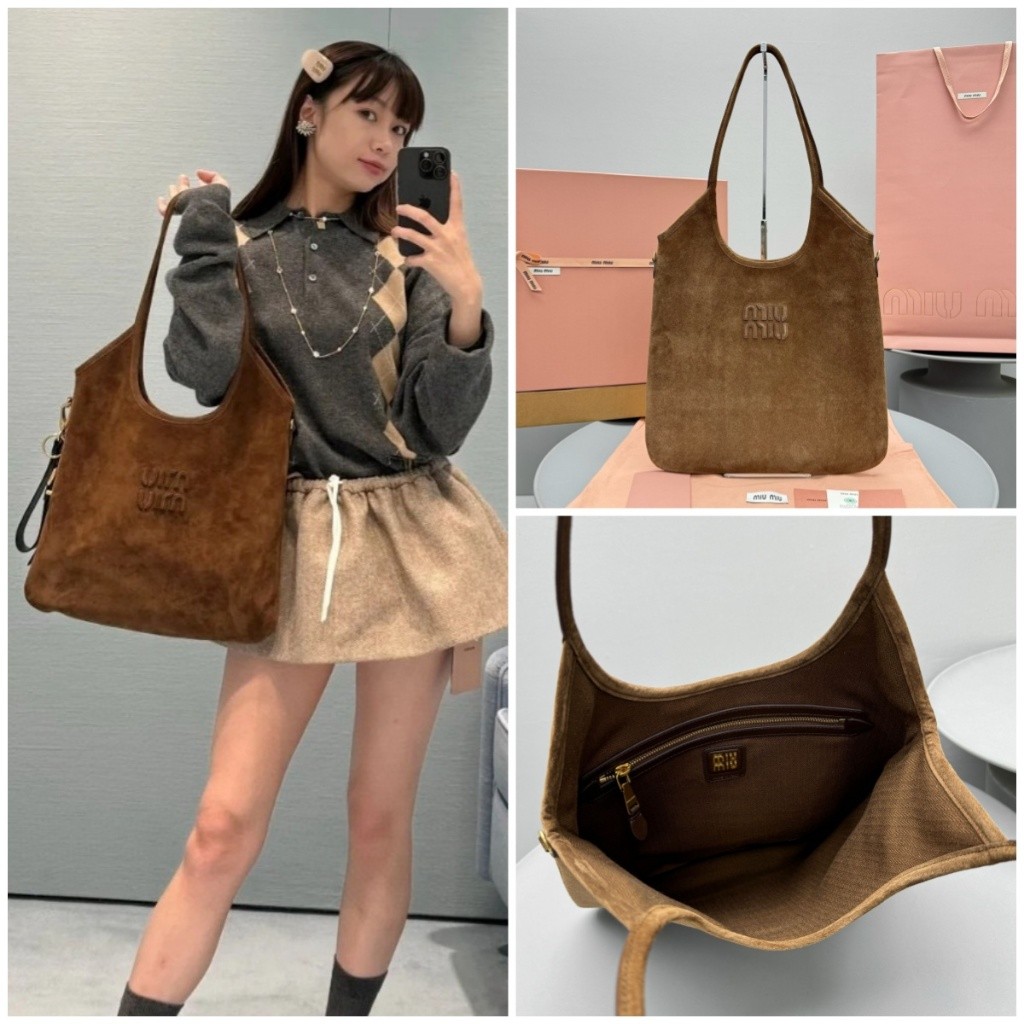 Pre order ราคา9100 M1UM1U 5594 hobo กระเป๋าใต้วงแขน Shoulder Bag หนังแท้ Size35*40*60cm