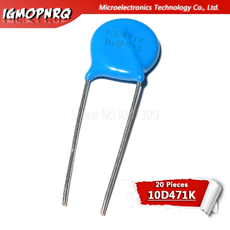 ใหม่ วาริสเตอร์ 10D471K 10D471 470V 20 ชิ้น