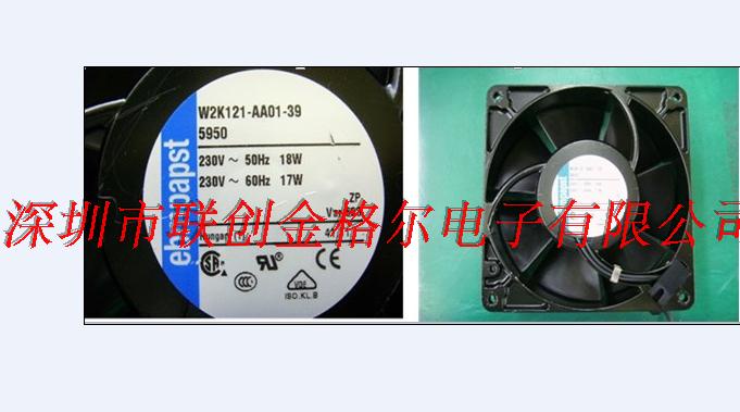 YY ต้นฉบับเยอรมัน 127 มม. 12738 พัดลมอุณหภูมิสูง W2K121-AA01-39 5950 230V