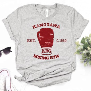 เสื้อยืด พิมพ์ลายการ์ตูนอนิเมะ Kamogawa แฟชั่นฤดูร้อน สําหรับผู้หญิง