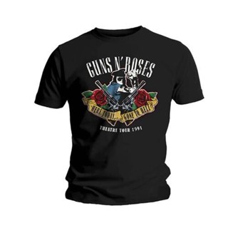 เสื้อยืด พิมพ์ลาย Guns n Roses Tour 1991 Slash Axl Rose Rock สําหรับผู้ชาย และผู้หญิง