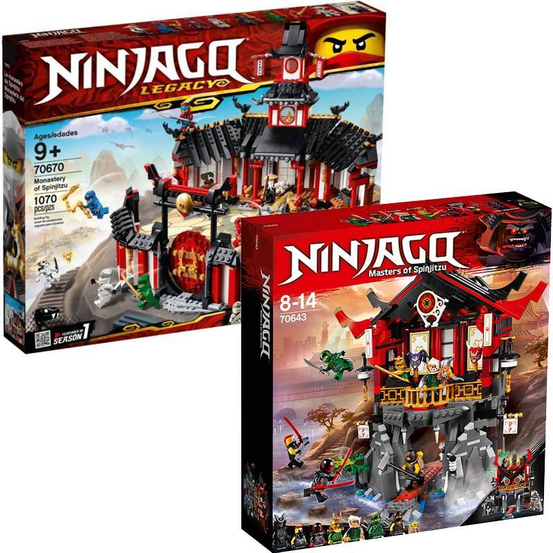LEGO Mirage Ninja 70670 Mysterious Mirage Spinning Technique Training Hall 70643 Demon King Revival Temple Chinese