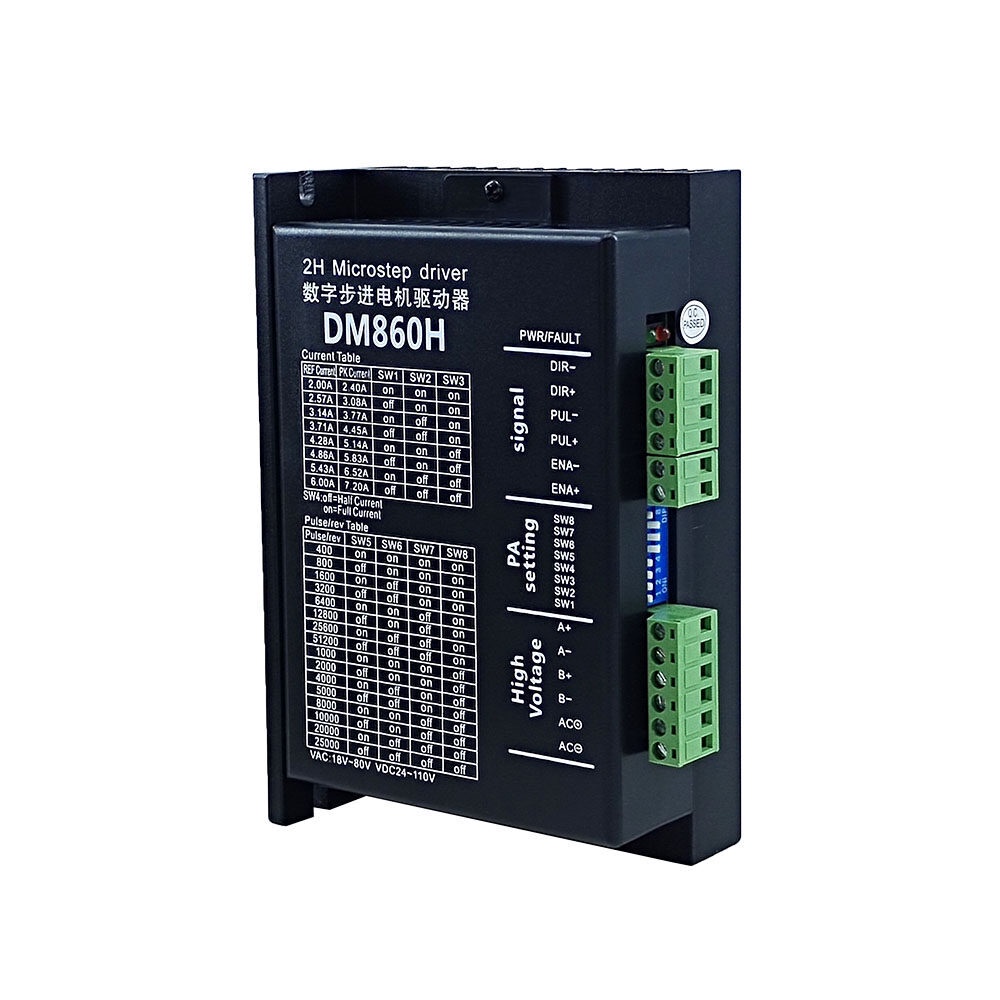 สเต็ปมอเตอร์ 2H Microstep Driver DM860 24V-72V สําหรับ Nema 23 Nema34 Stepper Drivers DM860H