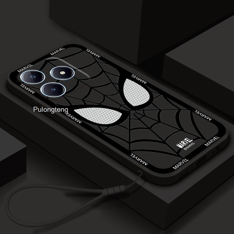 Realme C63 4G แฟชั่นแบรนด์การ์ตูน Marvel Cool Spider-Man Soft Angel Eyes Case