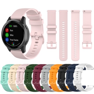 สายนาฬิกาข้อมือซิลิโคน อุปกรณ์เสริม สําหรับ Garmin Vivoactive 3 Venu 2 SQ Vivoactive 4 4S Forerunner 645 245m