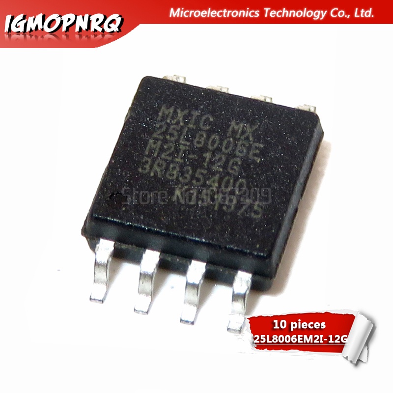 10PCS MX25L8006EM2I-12G SOP8 MX25L8006EM2I SOP 25L8006EM2I SOP-8 25L8006EM2I 25L8006 ใหม่