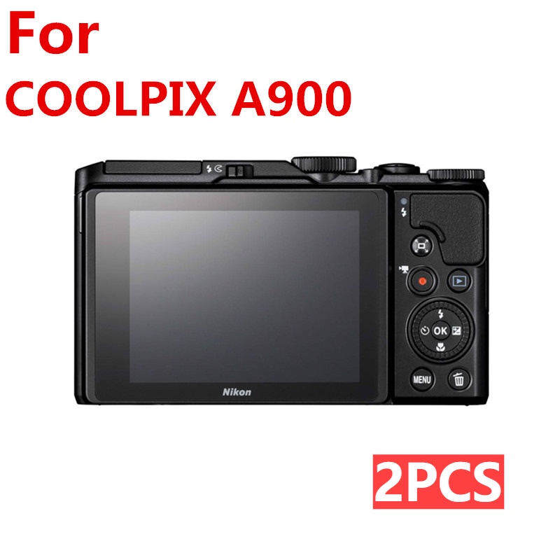 2PCS สําหรับ Nikon COOLPIX A900 กล้องฟิล์มหน้าจอฟิล์มป้องกันฟิล์มกระจกนิรภัย