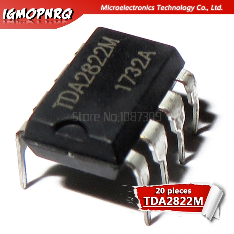 ใหม่ ของแท้ แอมป์ขยายเสียง TDA2822M TDA2822 DIP-8 o Pwr 20 ชิ้น