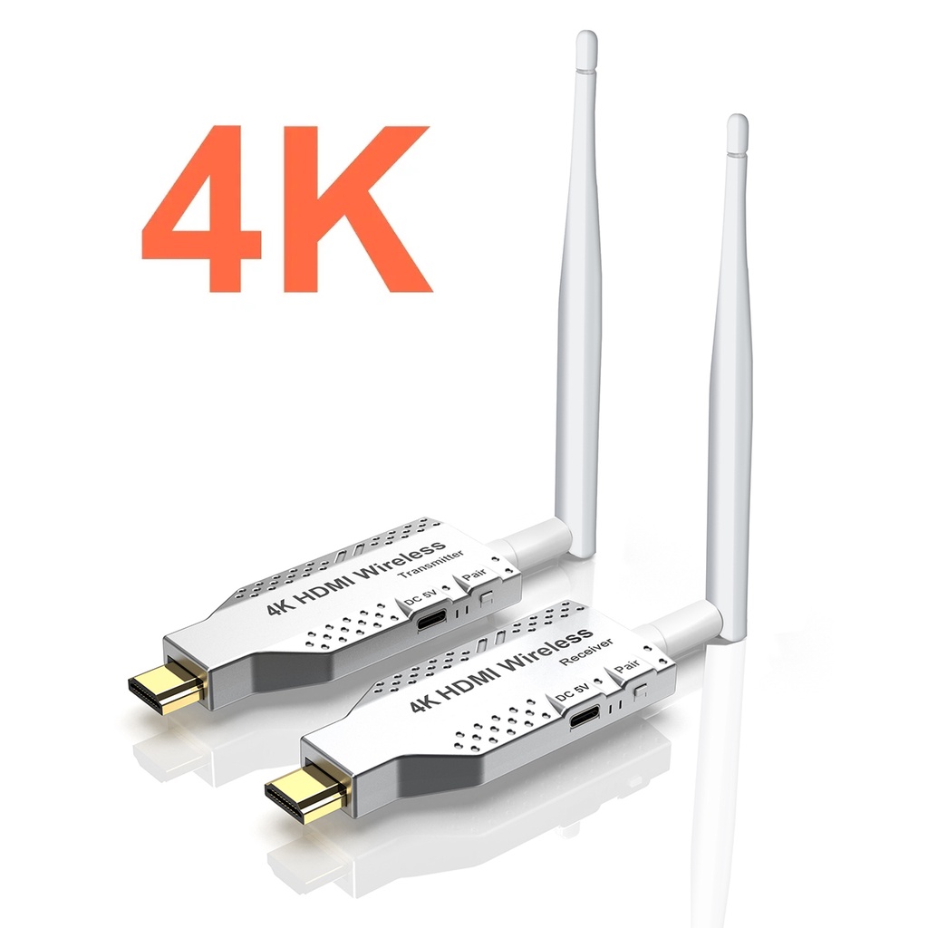 4k เครื่องส่งสัญญาณวิดีโอ HDMI ไร้สาย 5.8G 1080P 50M HDMI Wifi และตัวรับสัญญาณ สวิตช์แบ่งปันหน้าจอ สําหรับ PS4 PC เป็นทีวี