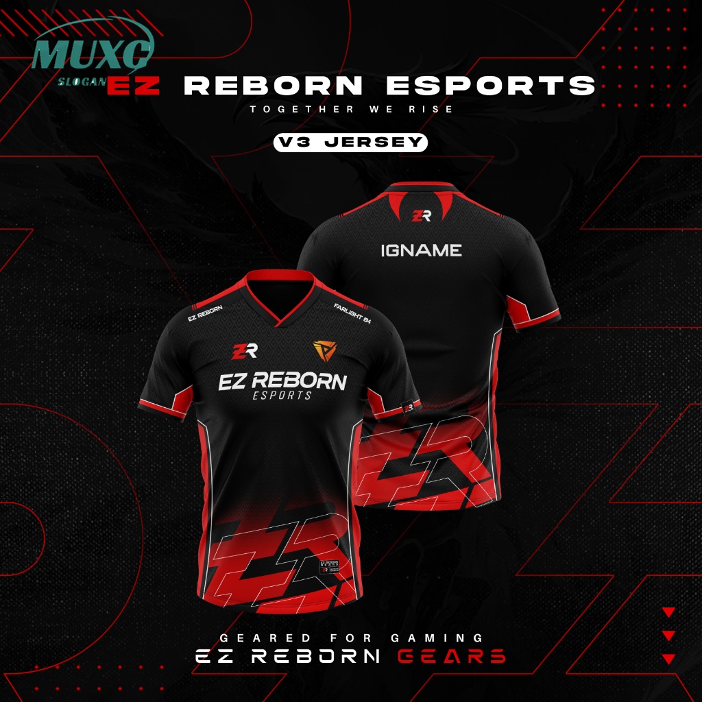 ชื่อแบบกําหนดเองฟรีเสื้อ Esports ที่ปรับแต่งได้ EZR Esports V3,