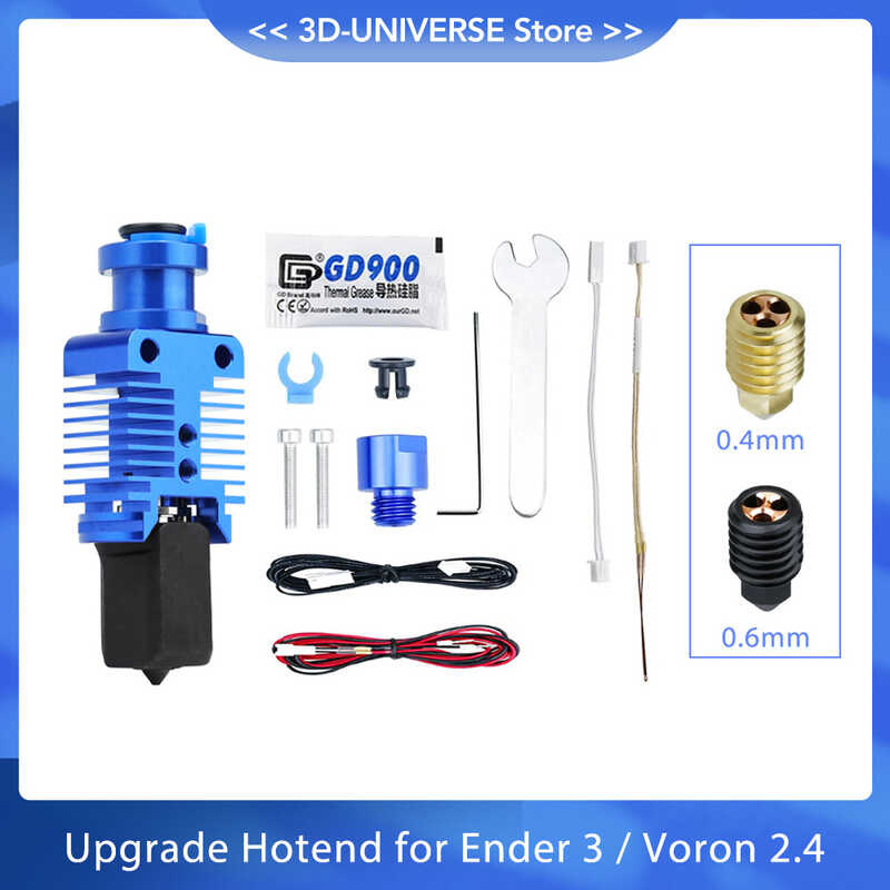 อัพเกรด Hotend Kit Ender 3 V2 CR10S หัวพิมพ์ความเร็วสูงสำหรับ Ender 3 / CR10 / VORON 2