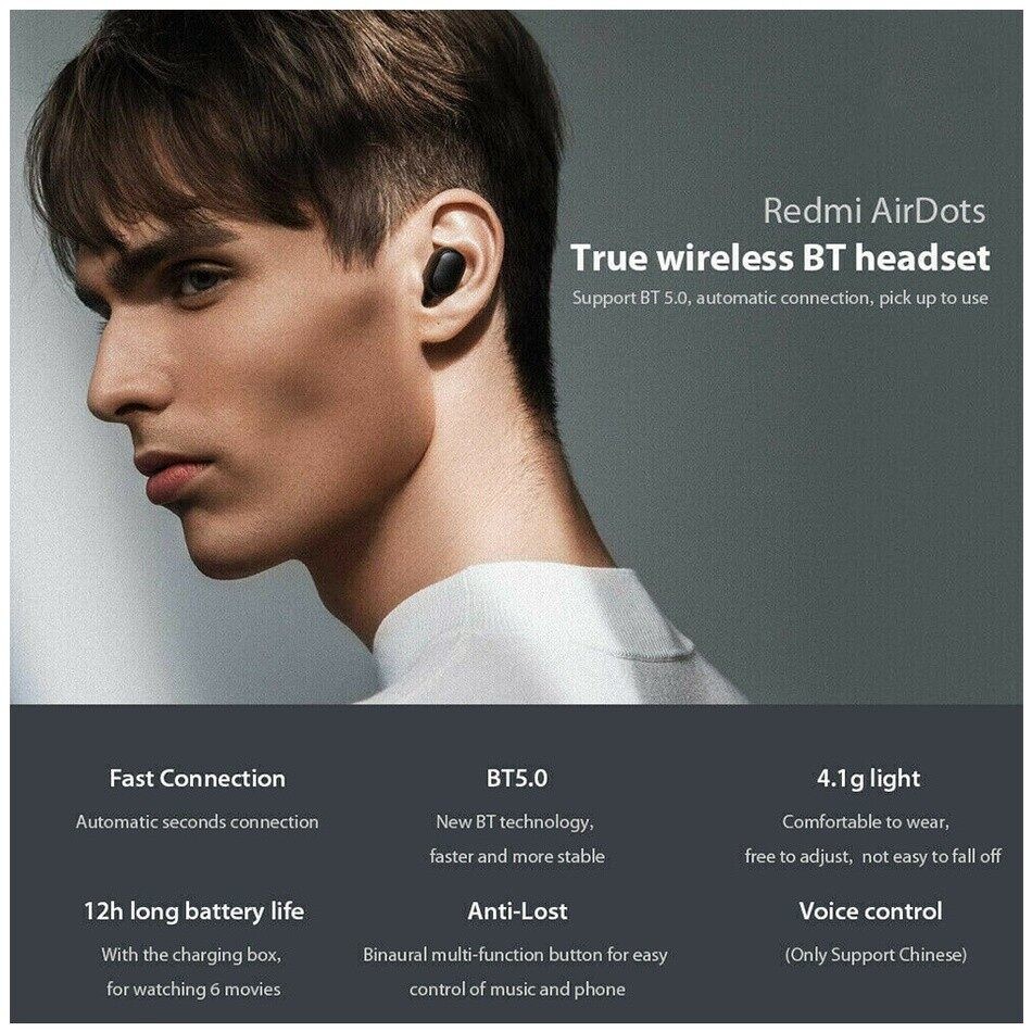 hot🔥การประกันคุณภาพ🔥 import A6s Wireless Earphone Bluetooth Earbuds Noise Cancelling Fone Headset