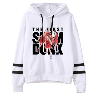 เสื้อฮู้ดดี้ ผ้าฟลีซ ลาย Slam Dunk ยุค 90 สไตล์วินเทจ สําหรับผู้หญิง