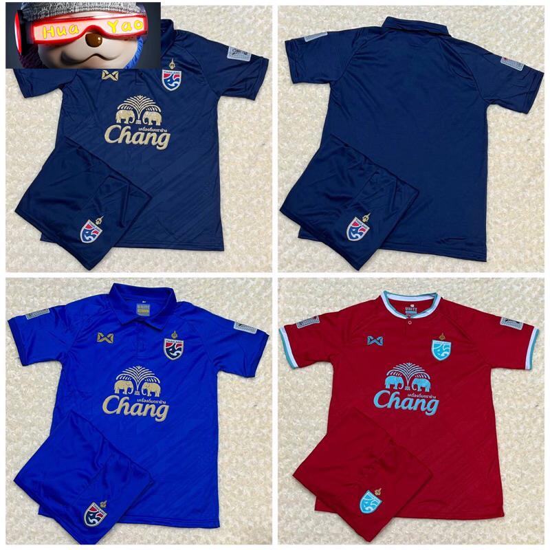 ชุดบอล ทีมชาติไทย คอปก ลายช้าง รุ่นใหม่ ปี2024 ชุดฟุตบอลผู้ใหญ่ เสื้อพร้อมกางเกง
