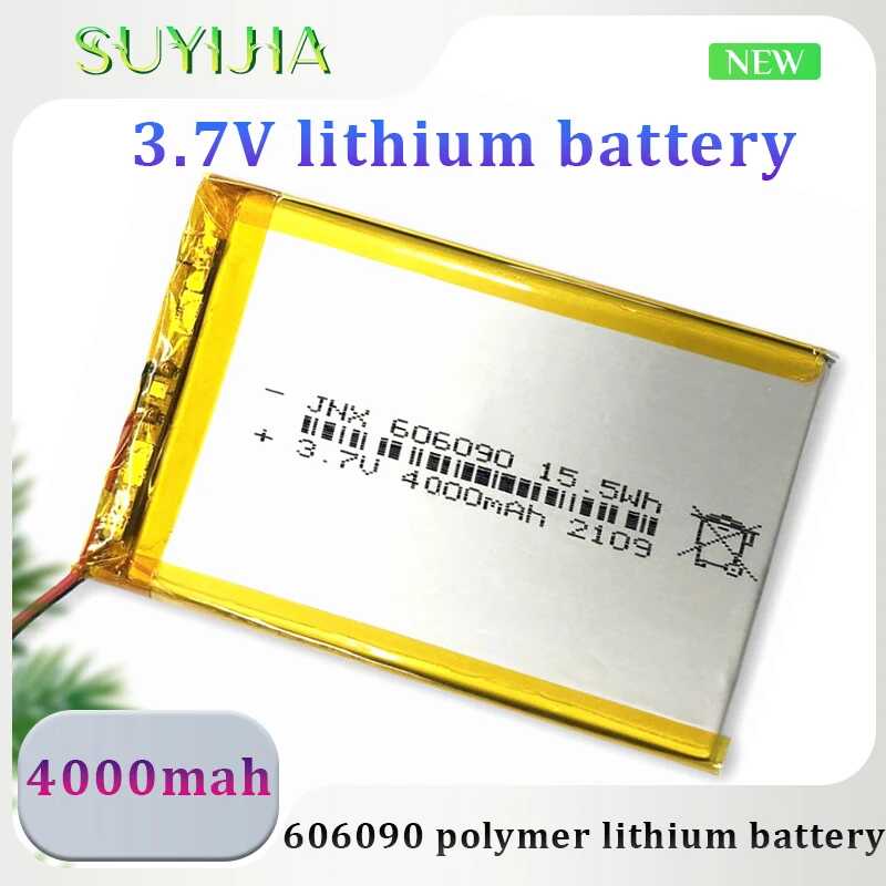 ใหม่ 606090 3.7V 4000Mah แบตเตอรี่ลิเธียมโพลิเมอร์ความจุสูงสำหรับพลังงานแสงอาทิตย์มือถือ