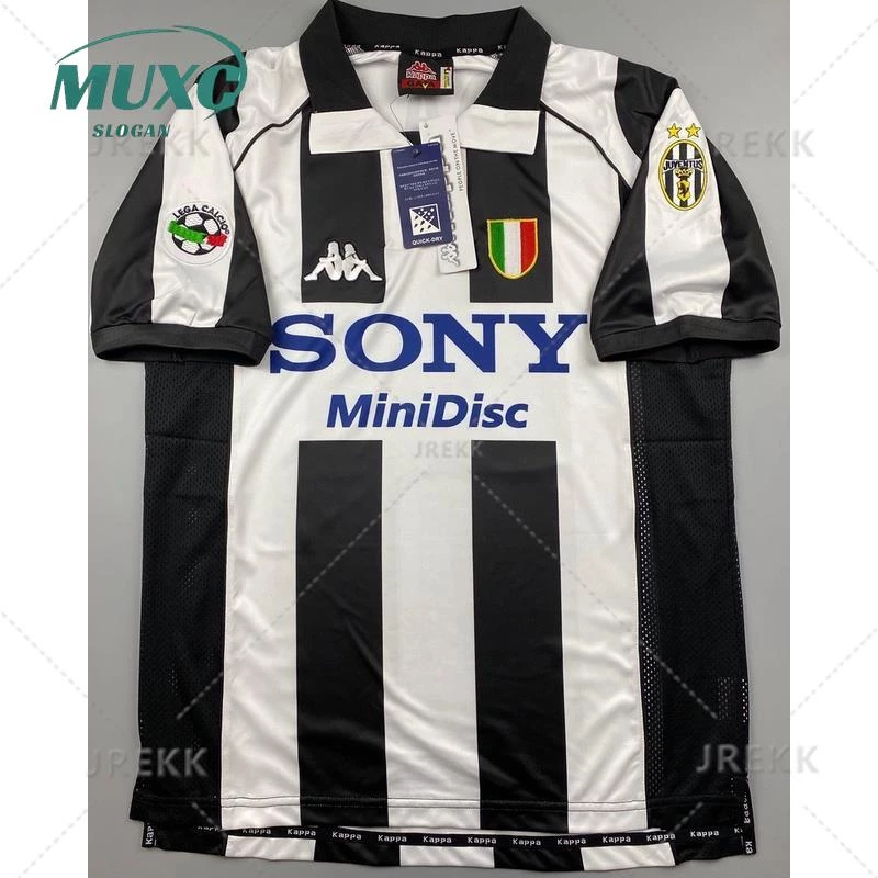 เสื้อบอล ย้อนยุค ยูเวนตุส 1997 เหย้า Retro Juventus Home พร้อมเบอร์ชื่อ ZIDANE DEL PIERO อาร์มกัลโช่ เรโทร 1997-98