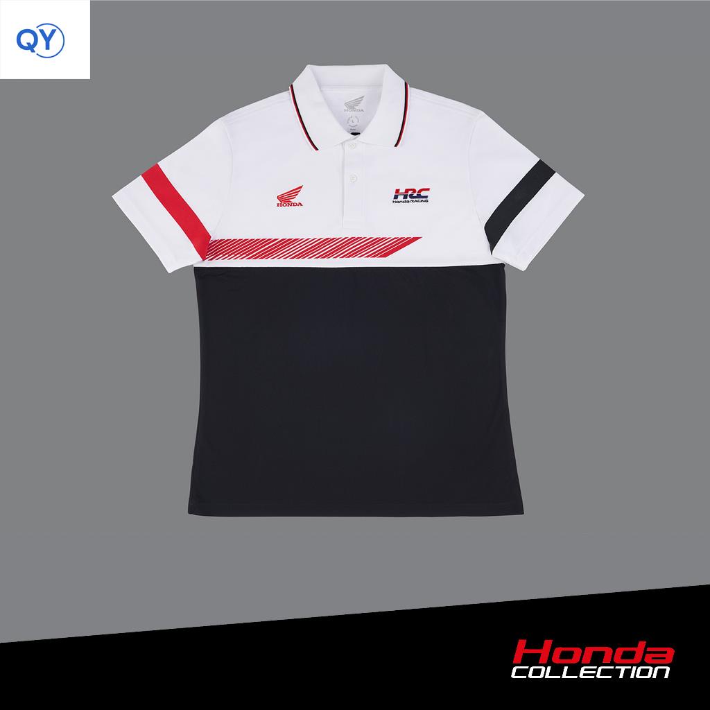 [Collection 2023] HONDA เสื้อโปโล HRC สีดำ-ขาว HRC POLO BLACK-WHITEง