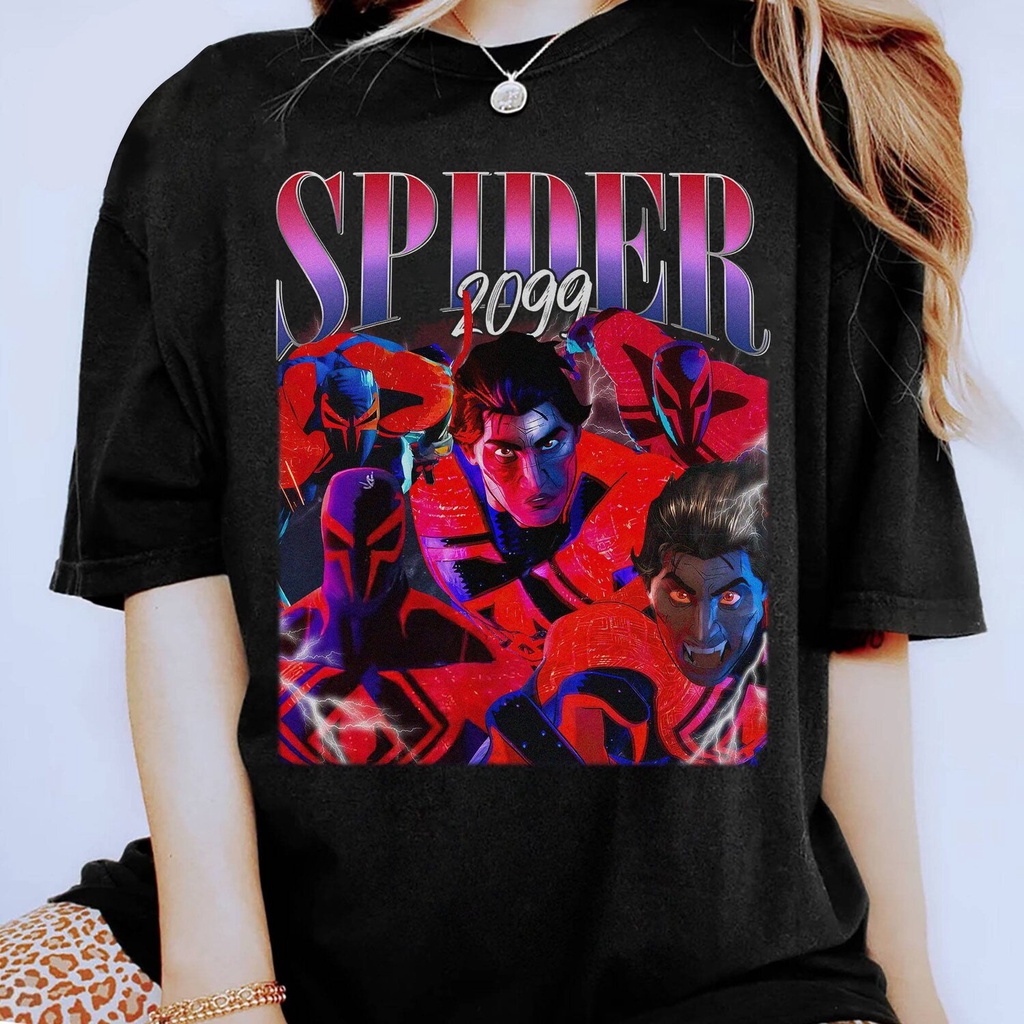เสื้อเชิ้ต ลาย Spider Man 2099 | เสื้อเชิ้ต ลายแมงมุม สไตล์วินเทจ 2099 | เสื้อเชิ้ต Homage Spider 2099 | Miguel O'Hara Spider Man Across The