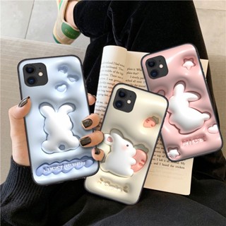 เคสโทรศัพท์มือถือแบบนิ่ม ลายการ์ตูนกระต่าย 3D TY6 สําหรับ OPPO A12 A12E A15 A15S A16 A16S A54S A1K A37 Neo 9 A39 A3S A5