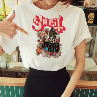 เสื้อยืด พิมพ์ลายการ์ตูน Ghost Band Y2K สไตล์ญี่ปุ่น สําหรับผู้หญิง