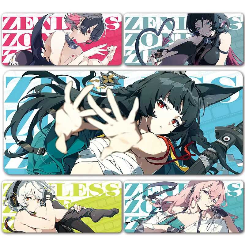 Zenless Zone Zero แผ่นรองเมาส์ ZZZ เกม Hoshimi Miyabi Mousepad Nicole Ellen Jane คีย์บอร์ดแผ่นรองโต๊ะ XXL อะนิเมะสาว Mousepad