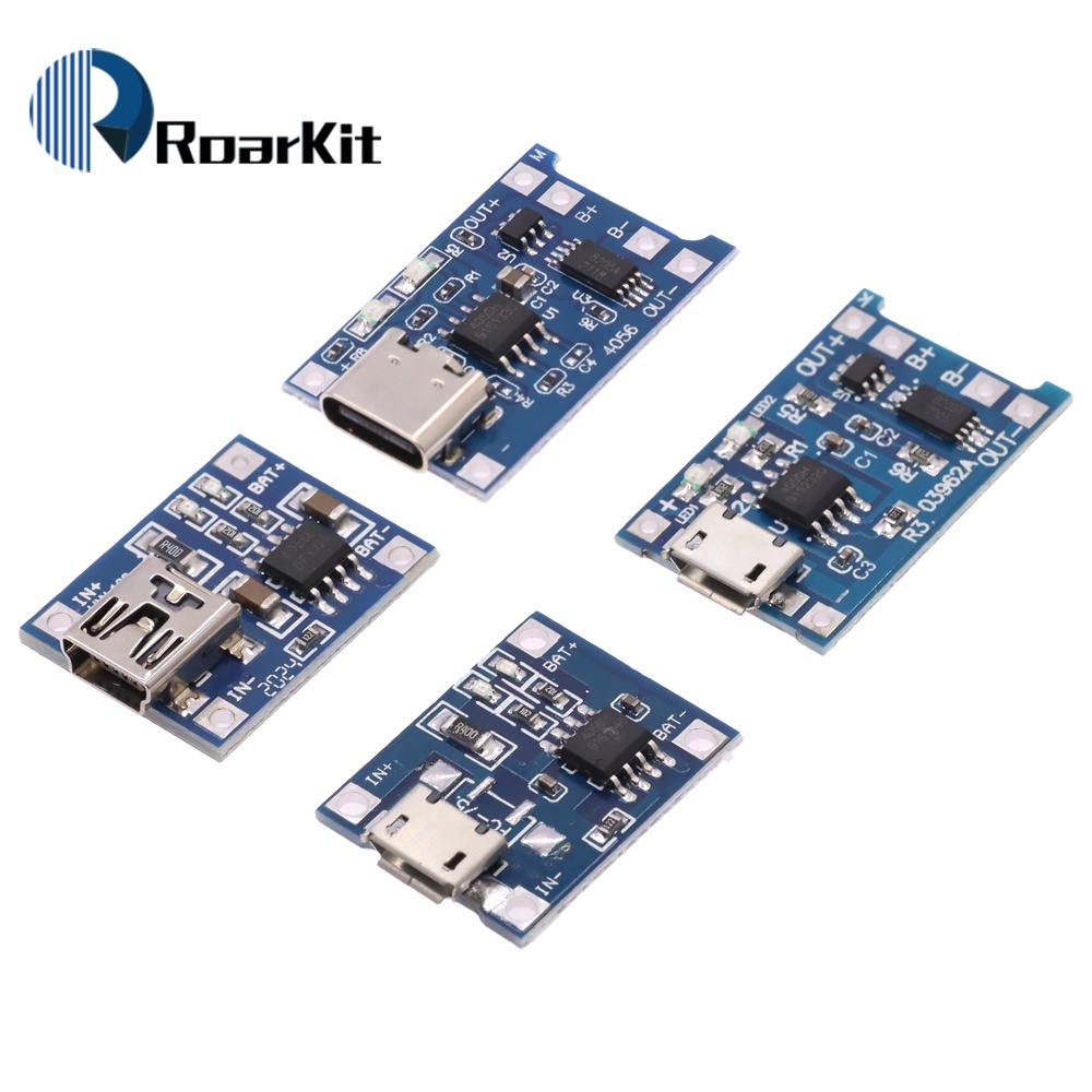 5PCS 5V 1A Micro USB 18650 type-c แบตเตอรี่ลิเธียมชาร์จโมดูล + ป้องกันฟังก์ชั่น Dual TP4056 18650