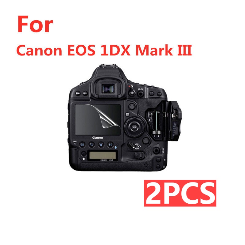 2PCS เหมาะสําหรับ Canon EOS 1DX Mark III ป้องกันหน้าจอกล้อง 1DX3 ฟิล์มกระจกนิรภัยป้องกันกล้อง
