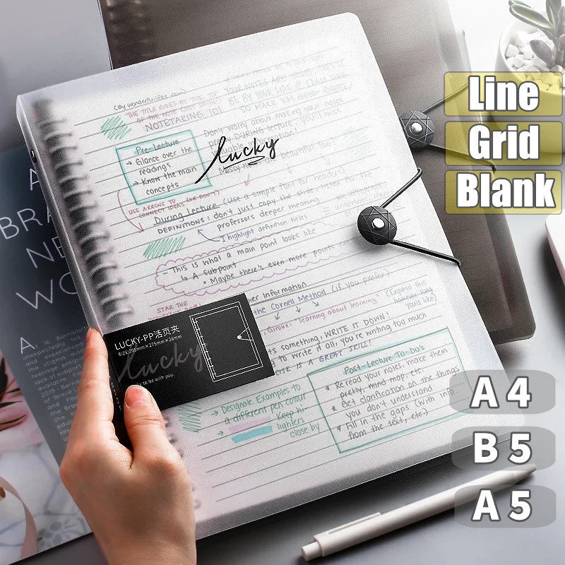 A4 A5 B5 สมุดโน๊ตใบหลวมที่ถอดออกได้รีฟิลเรียงราย/กระดาษเปล่าโรงเรียน Office Study Journal 活 แล็ปท็อป แล็ปท็อป