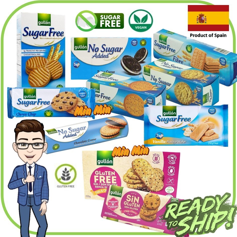 hot🔥การประกันคุณภาพ🔥 import GULLON Sugar Free/No Sugar Added Biscuit / Cookies Sugar Free Cookies